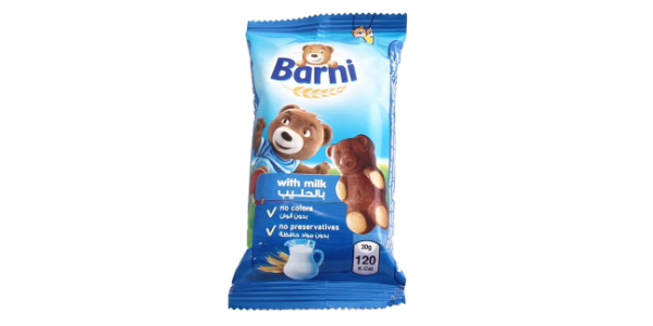 BARNI WITH MILK NO COLORS NO PRESERVATIVES 30G