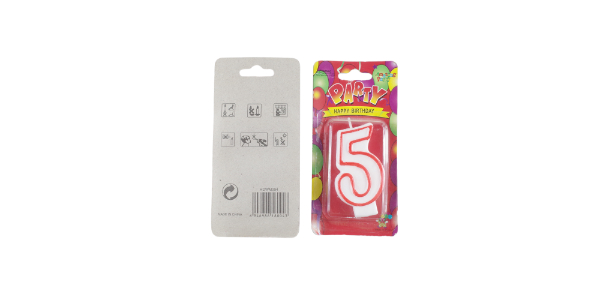 BIRTHDAY NUMBERS CANDLE (O TO 9) 1 PCS