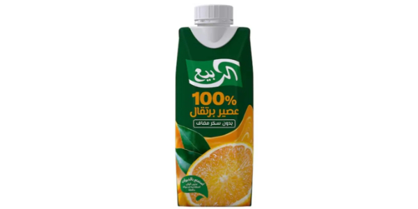AL RABIE 100% ORANGE JUICE NO SUGAR 330ML
