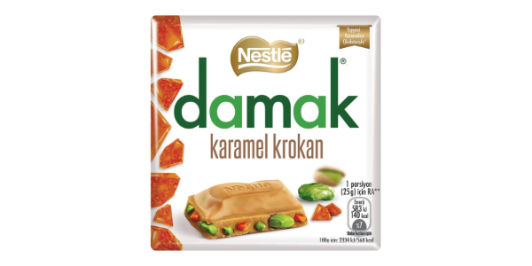 DAMAK CARAMEL CROQUANT WHITE WITH PISTACHIO 60G
