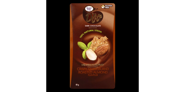 SUGAR FREE CHOCO DARK QUINOA&ALM 24/40G