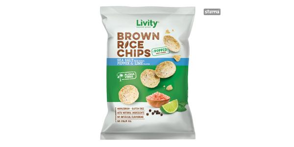 LIVITY BROWN RICE CHIPS SEA SALT 12/60G