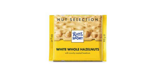 RITTER WHITE CHOC WHOLE HAZELNUT 20/100G