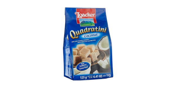 LOACKER QUADRATINI COCONUT 125G