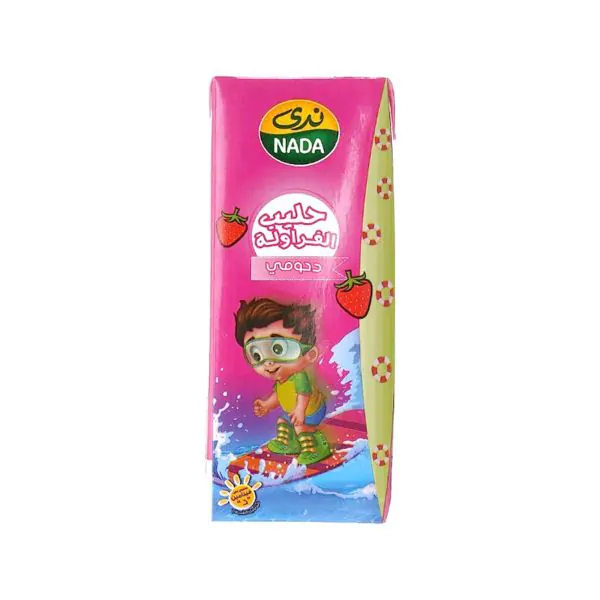 NADA DAHOOMY LONG LIFE STRAWBERRY MILK FULL CREAM 200 ML