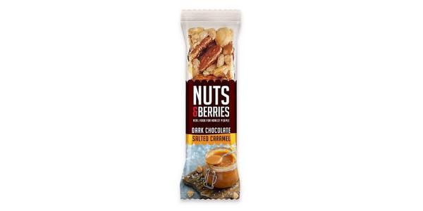 NUTS & BERRIES DARK CHOCO SALTED CARAMEL 40G
