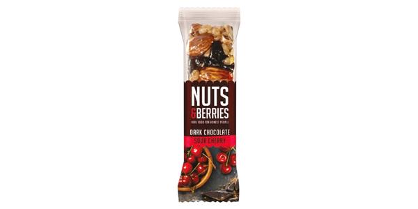 NUTS & BERRIES  DARK CHOCO SOUR CHERRY 40G
