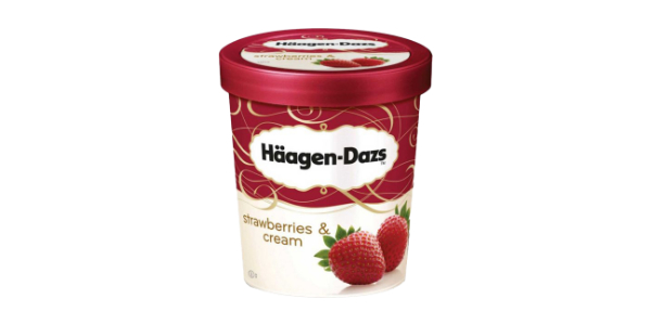 HAAGEN-DAZS STRAWBERRY & CREAM ICE CREAM 460ML