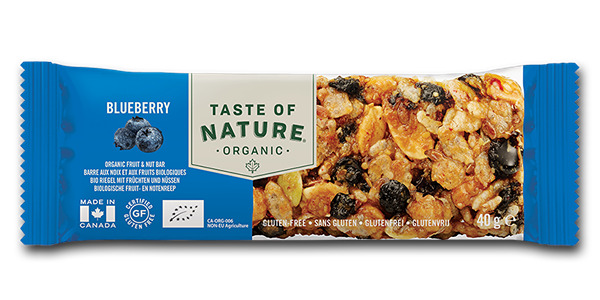 TASTE OF NATURE ORGANIC FRUIT & NUT BLUEBERRY BAR 40G