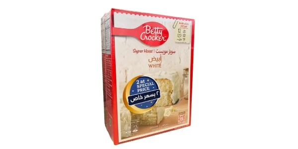 BETTY CROCKER WHITE CAKE MIX 2X500G @ 10% OFF