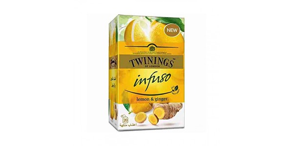 TWINING LEMON & GINGER TEA 50 TEA BAGS