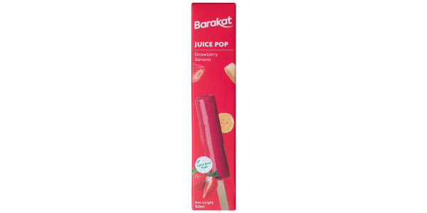 BARAKAT STRAWBERRY BANANA JUICE POPS 50ML