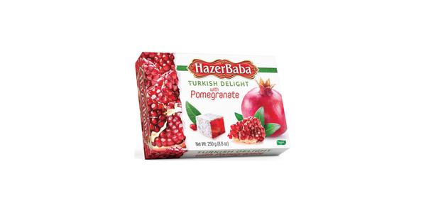 HAZERBABA TURKISH DELIGHT POMEGRANATE ZERESHK 250G