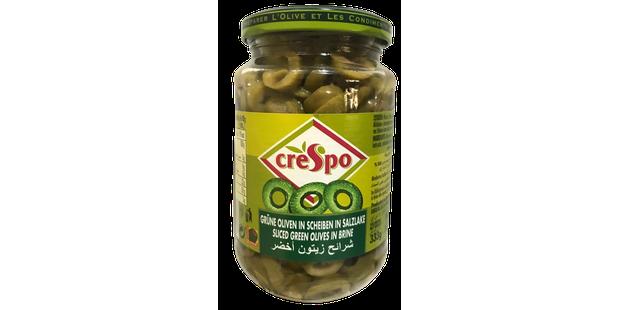 CRESPO SLICED GREEN OLIVES 333 G