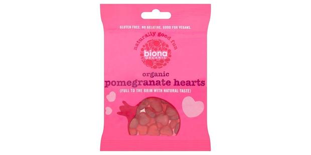 BIONA ORGANIC POMEGRANATE JELLY HEARTS 75 G