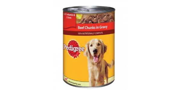 PEDIGREE CANNED BEEF CHUNKS IN GRAVY FOR DOGS 400G