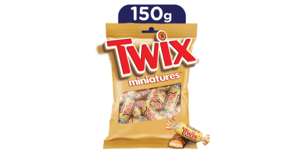 TWIX MINIATURES CHOCOLATE BAG, 150G
