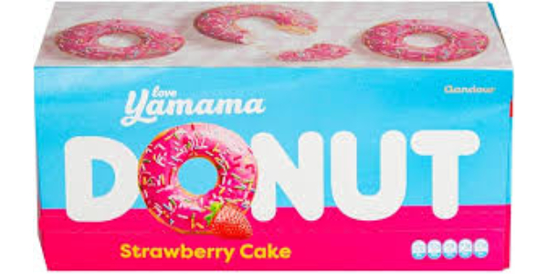 GANDOUR YAMAMA STRAWBERRY DONUT CAKE, 12X37G