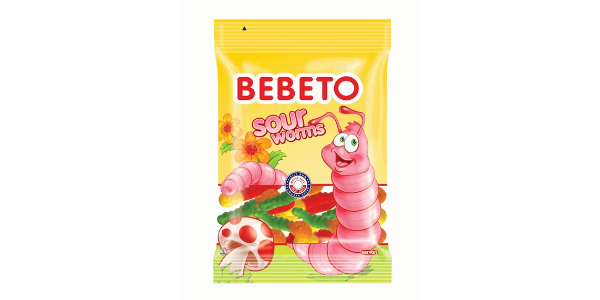 BEBETO SOUR WORMS  18GMS 