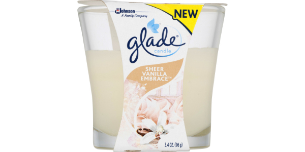 GLADE CANDLE VANILLA 3.4OZ