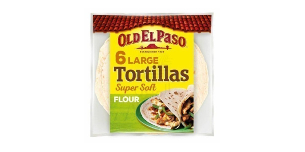 OLD EL PASO FLOUR TORTILLA 10INCH 350G