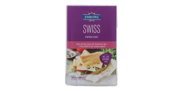EMBORG SWISS SLICED FIDM 45% 150GM