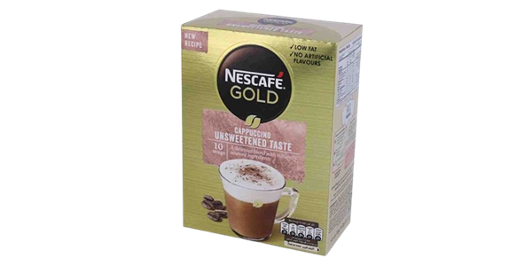 NESCAFE GOLD CAPPUCCINO UNSWEETENED TASTE 10X14.2GM