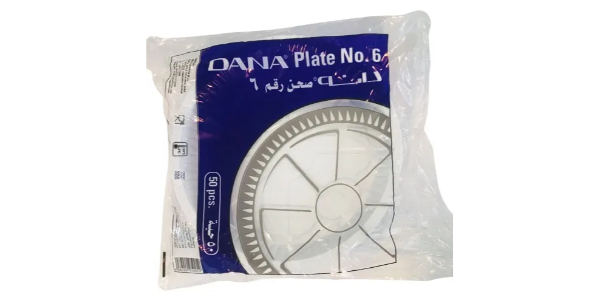 DANA DISPOSABLE PLASTIC PLATE NO. 6 50PCS