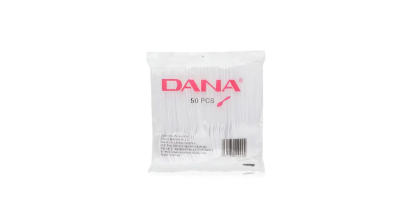 DANA WHITE PLASTIC SPOON 50PCS