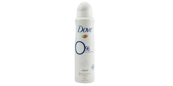 DOVE DEODORANT 0% ORIGINAL ALUMINUM SALTS 150ML