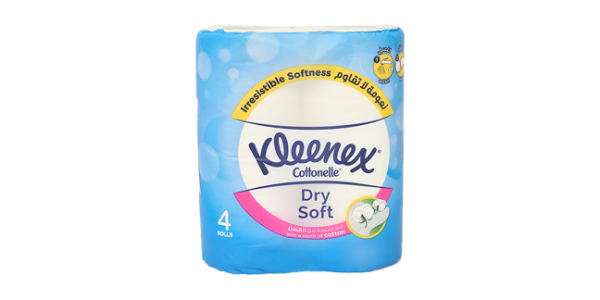 Kleenex Bath Tissue Dry Soft - Pack Of 4 Rolls, 200 Sheets