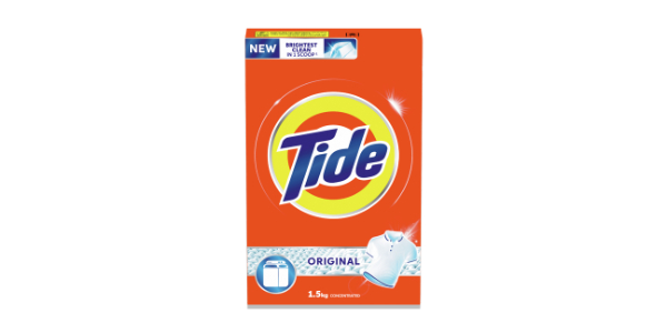 TIDE CONCENTRATED LAUNDRY POWDER DETERGENT, ORIGINAL SCENT, MANUAL WASH, 1.5 KG