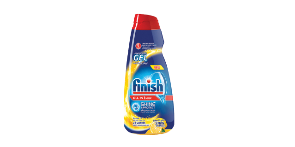 FINISH ALL IN ONE MAX SHINE AND PROTECT LEMON SCENTED DISHWASHING GEL 650 ML