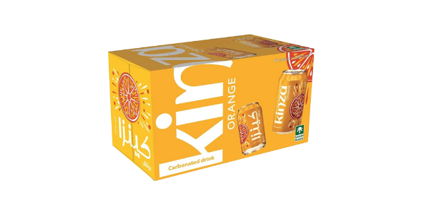 KINZA ORANGE CARBONATED DRINK 6X360ML PROMO PACK
