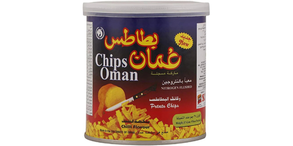 OMAN CHIPS CHILI FLAVOUR CAN 37G