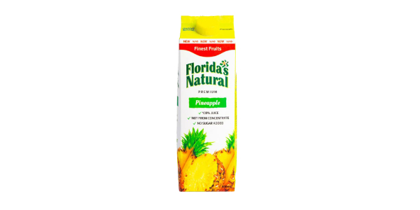 FLORIDA NATURAL PINEAPPLE JUICE WITHOUT SUGAR 900 ML