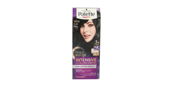 SCHWARZKOPF PALETTE INTENSIVE COLOR CREME 1-0 BLACK 100ML ( Discounted From 0.425 )
