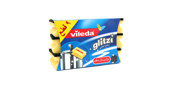 VILEDA GLITZI CRYSTAL SCOURER SPONGE 9 PCS MULTI PACK