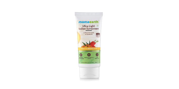 MAMAEARTH ULTRA LIGHT INDIAN SUNSCREEN WITH CARROT SEEDS & TURMERIC 80ML
