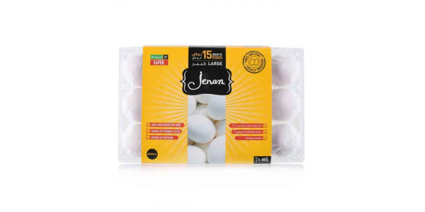 JENAN WHITE LARGE EGGS 1X15PCS