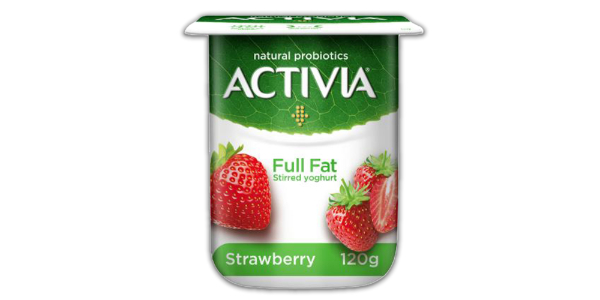 ACTIVIA YOGHURT FULL FAT STRAWBERRY 120G