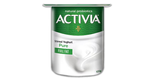 ACTIVIA STIRRED YOGHURT PLAIN FULL FAT 125G