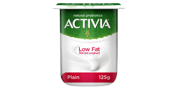 ACTIVIA STIRRED LOW FAT YOGHURT PLAIN 125G