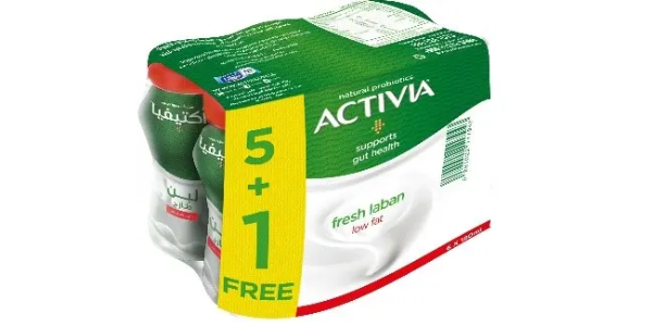 ACTIVIA LOW FAT LABAN 180ML 5+1
