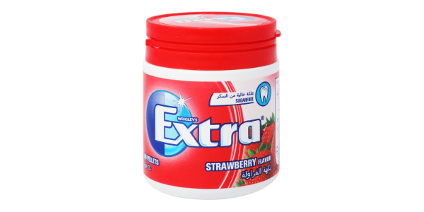 WRIGLEYS EXTRA BIGGIE BOTTLE STRAWBERRY
