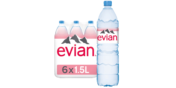 EVIAN NATURAL MINERAL WATER 6 X 1.5L