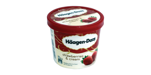 HAAGEN DAZS STRAWBERRY MINICUP ICE CREAM 100ML