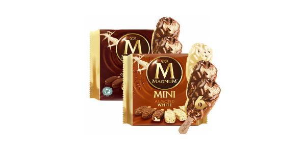 MAGNUM MINI WHITE ALMOND ICE CREAM 345ML SPECIAL OFFER