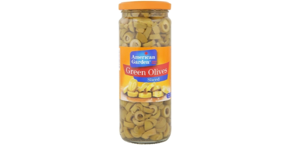 AMERICAN GARDEN OLIVES GREEN SLICED 450GM
