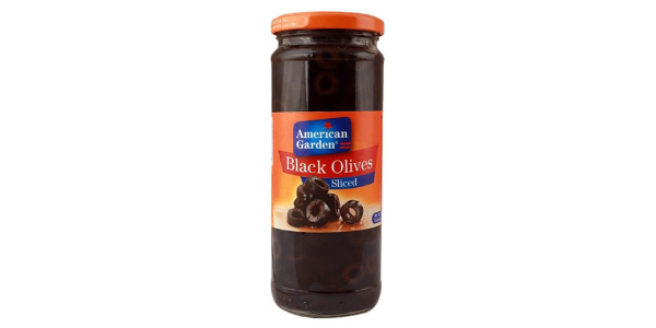 AMERICAN GARDEN OLIVES BLACK SLICED 450GM